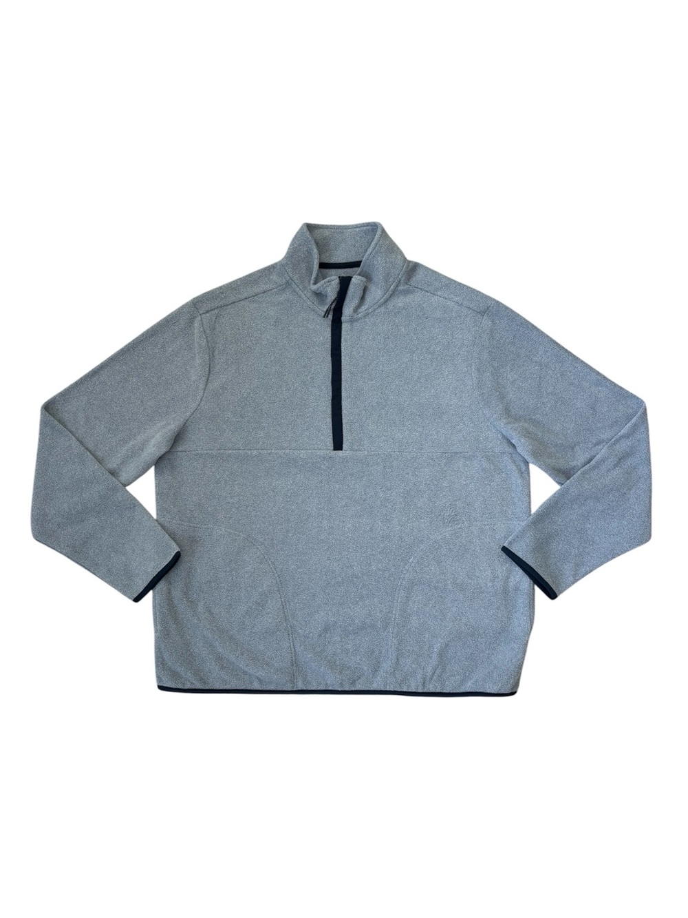 Goodfellow Men's Powder Blue Gray Quarter-Zip Fleece Pullover